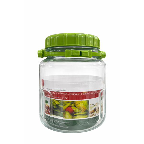 Pasabahce Pickle Harvest Jar – Glass Storage Container for pickles with airtight seal lid
