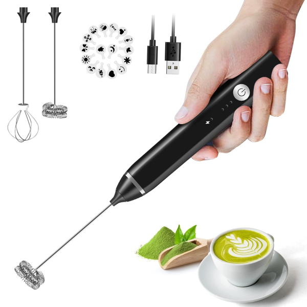 Milk Frother – USB Rechargeable Handheld Set