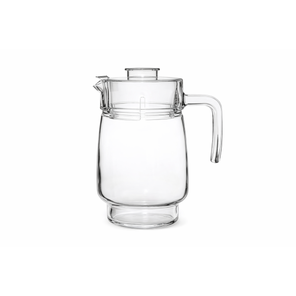 Glass Pitcher with Lid – Cylindrical Design
