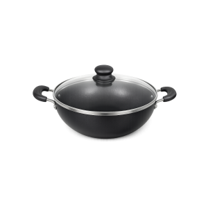 Unirize Non‑Stick Kadhai with Glass Lid