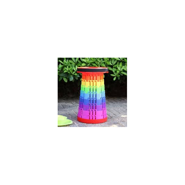 Adjustable Telescopic Multi-Purpose Folding Stool – Portable Rainbow Seat for Camping, Fishing, and Travel