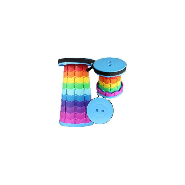 Adjustable Telescopic Multi-Purpose Folding Stool – Portable Rainbow Seat for Camping, Fishing, and Travel