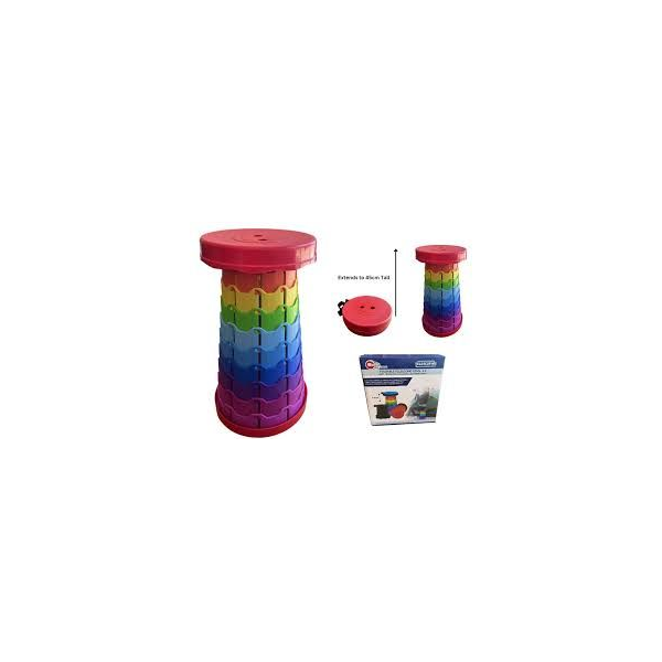 Adjustable Telescopic Multi-Purpose Folding Stool – Portable Rainbow Seat for Camping, Fishing, and Travel
