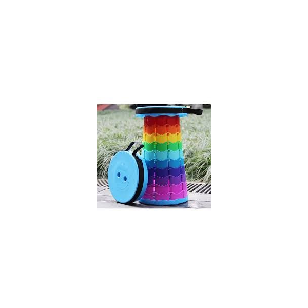 Adjustable Telescopic Multi-Purpose Folding Stool – Portable Rainbow Seat for Camping, Fishing, and Travel