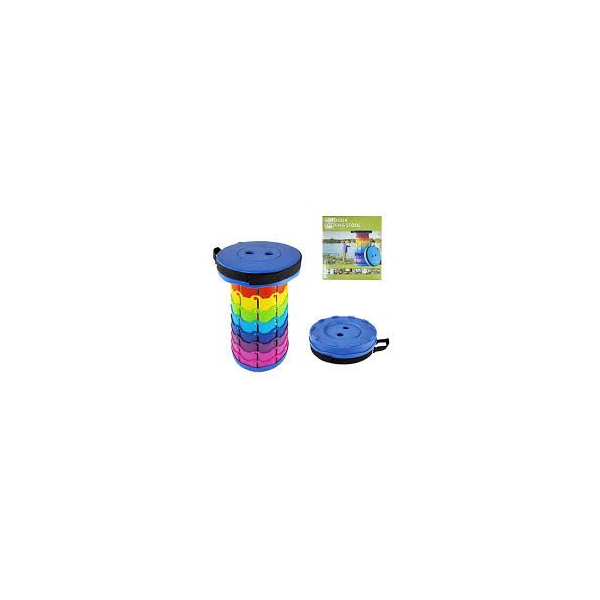 Adjustable Telescopic Multi-Purpose Folding Stool – Portable Rainbow Seat for Camping, Fishing, and Travel