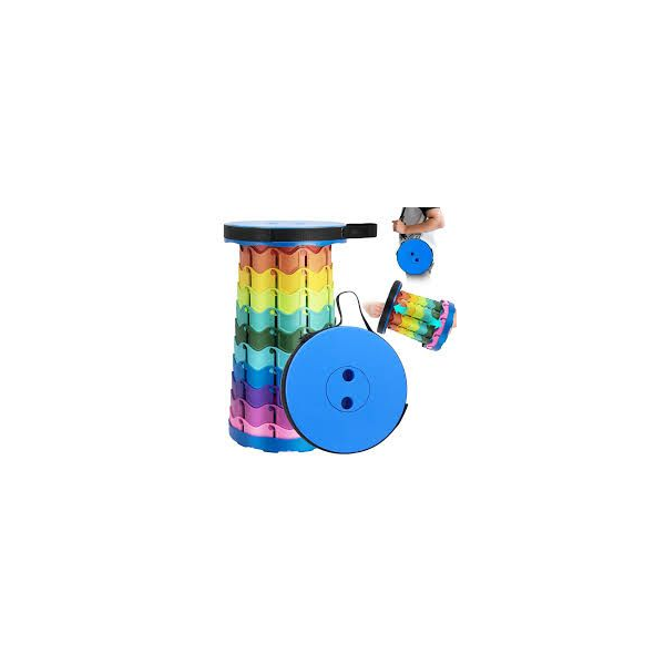 Adjustable Telescopic Multi-Purpose Folding Stool – Portable Rainbow Seat for Camping, Fishing, and Travel