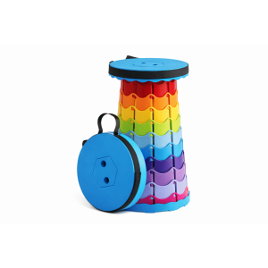Adjustable Telescopic Multi-Purpose Folding Stool – Portable Rainbow Seat for Camping, Fishing, and Travel
