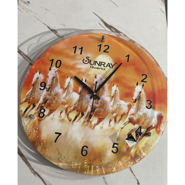 Sunray Quartz Butterfly Wall Clock – Decorative Analog Wall Clock with Toughened Glass