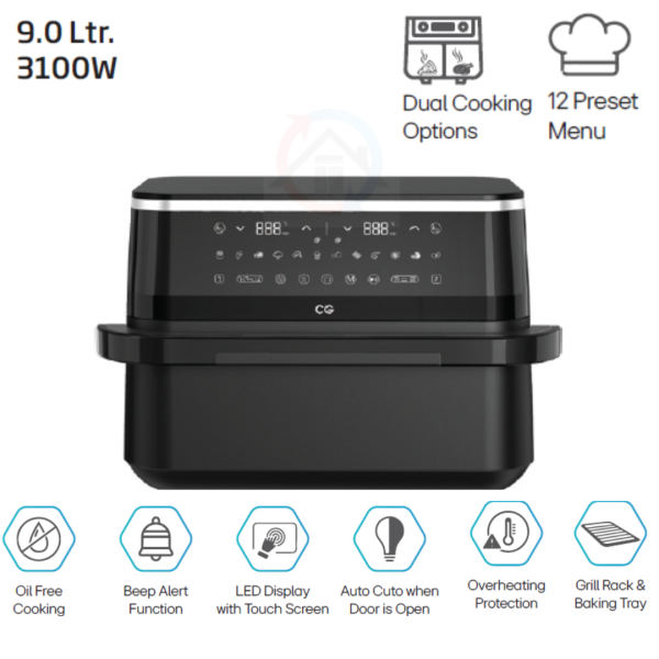 CGAF90D039 Liter Digital Air Fryer Oven – Touch Control