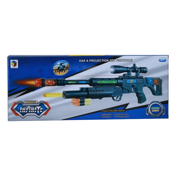 Polyresin Futuristic Toy Gun – Light‑Up Blaster