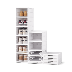 Multilayer Stackable Shoe Storage Box with Clear Door ( 6 layer ) 1 pcs 