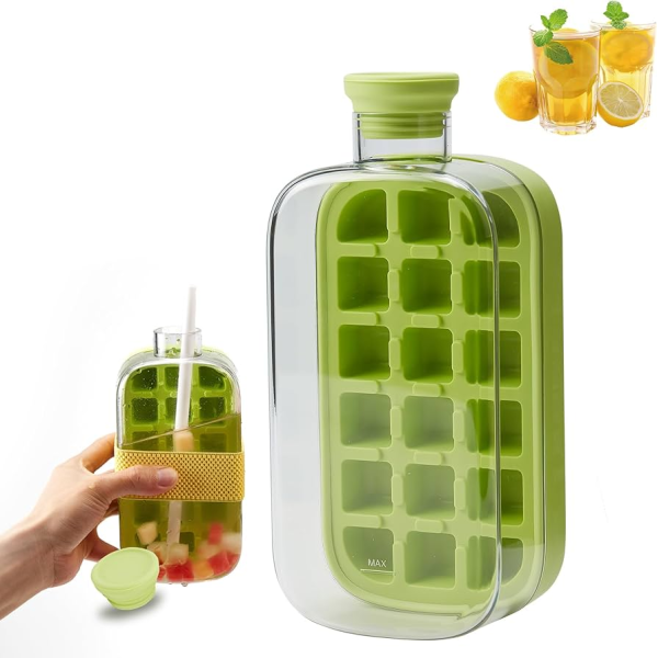 2‑in‑1 Ice Cube Maker & Drink Bottle