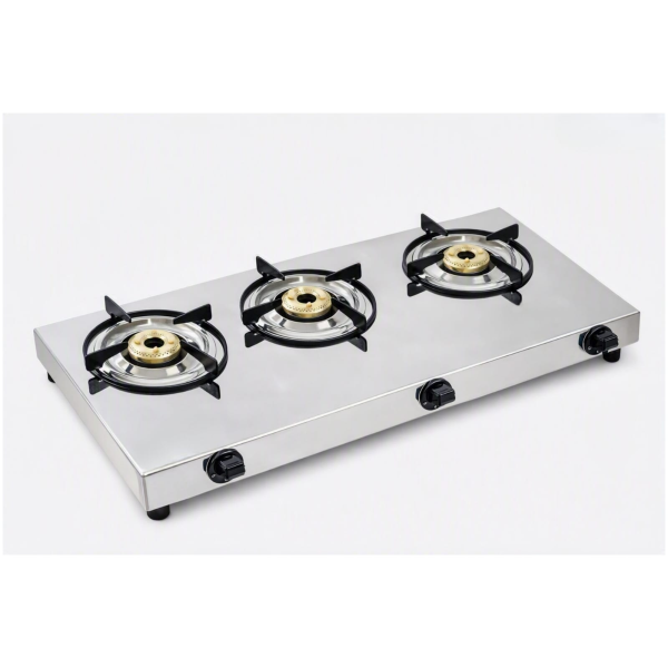 Tulip 3‑Burner Manual Gas Stove – Efficient & Durable