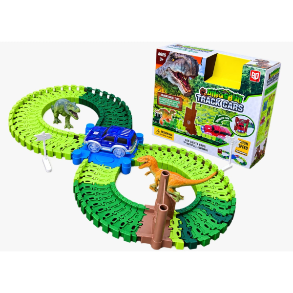 Dinosaur Track Car Playset – Flexible Race Track