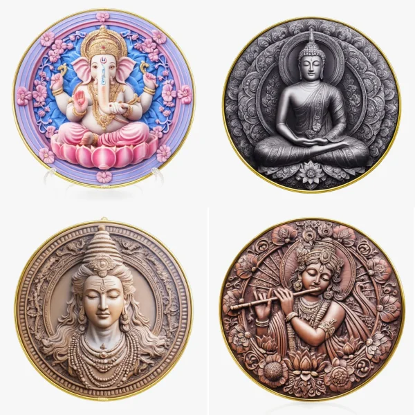 3D Antique Bronze Relief Wall Plaques 