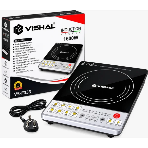 Vishal 1600W Induction Cooker – Model VS‑F333