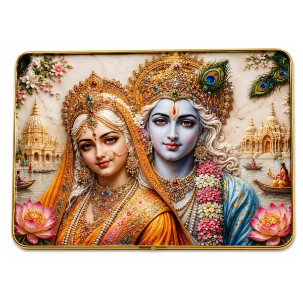 Radha Krishna Crystal Wall Art 9*12 inch